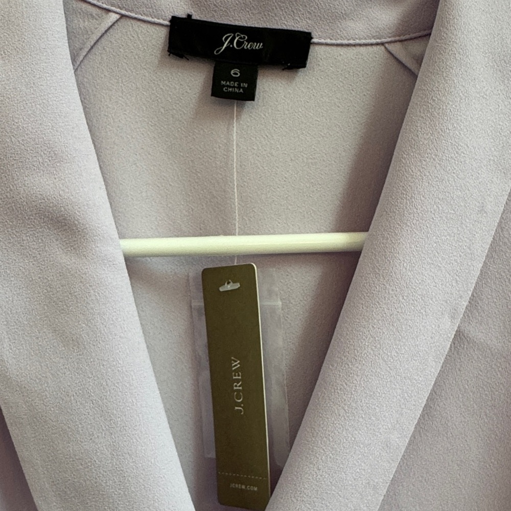 NWT J. Crew Lavender Wrap Blouse - Picture 3 of 6